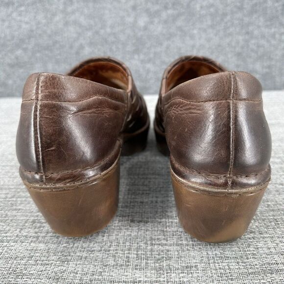 Ariat Ashbourne Briar Leather Clogs Womens Sz EU 38 US 7.5 M Brown Woven Comfort - Picture 7 of 14